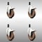 Service Caster 5 Inch 316SS High Temp Glass Filled Nylon 1 Inch Stem Caster Set Lock Brake SCC-SS316TTLEX20S514-GFNSHT-1-4 - alternate 1